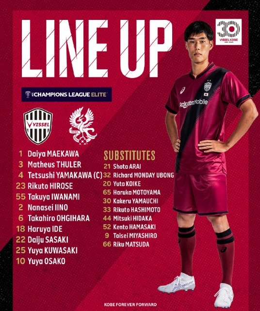 亞冠-大迫勇也傳射&對手0射正,神戶勝利船2-0戰(zhàn)勝光州FC